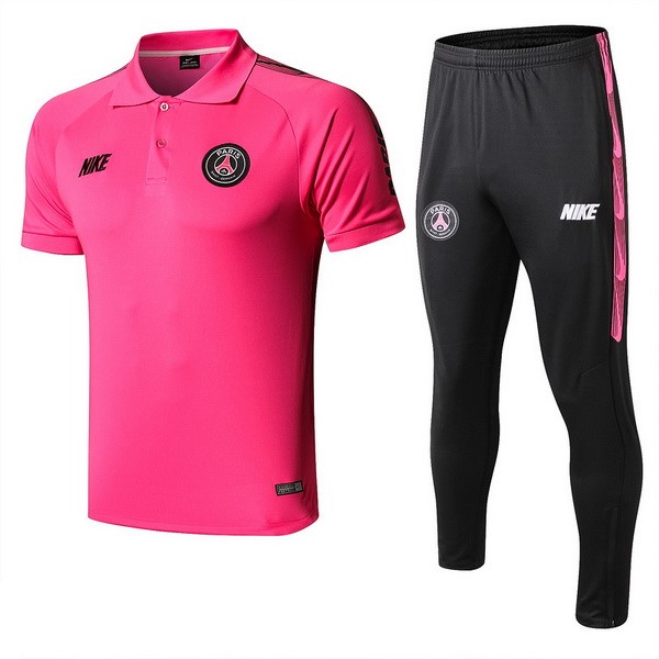 Polo Paris Saint Germain Conjunto Completo 2019-20 Rosa Negro